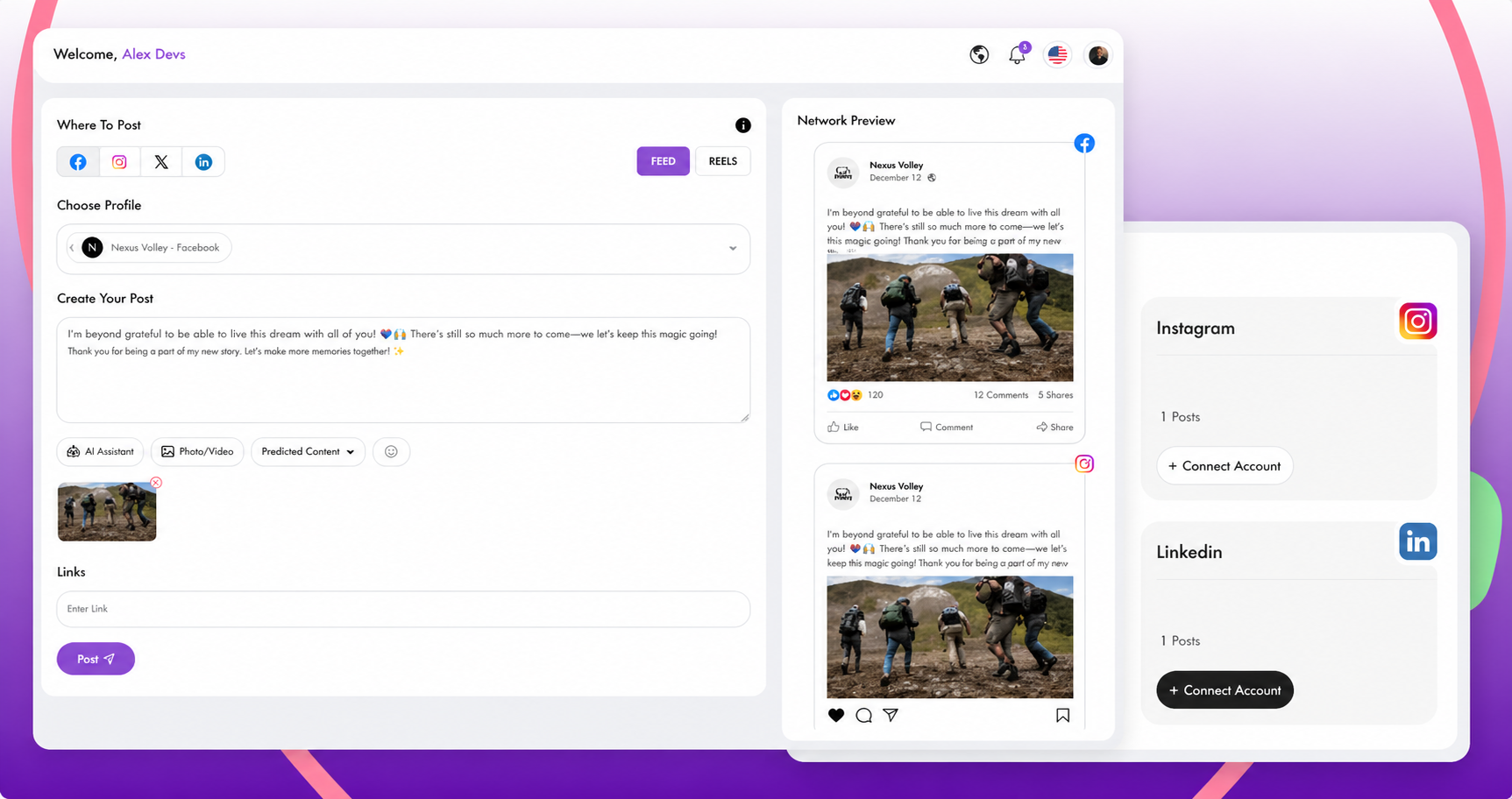 auto-posting screen